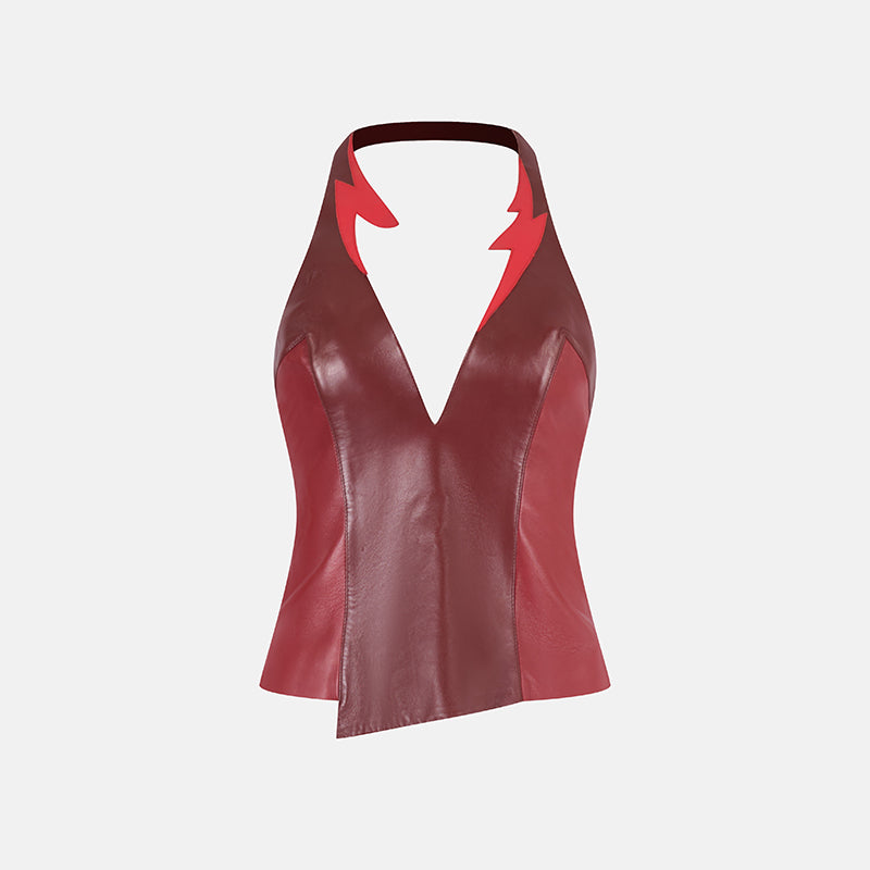 Vintage Thierry Mugler Leather Flame Bustier