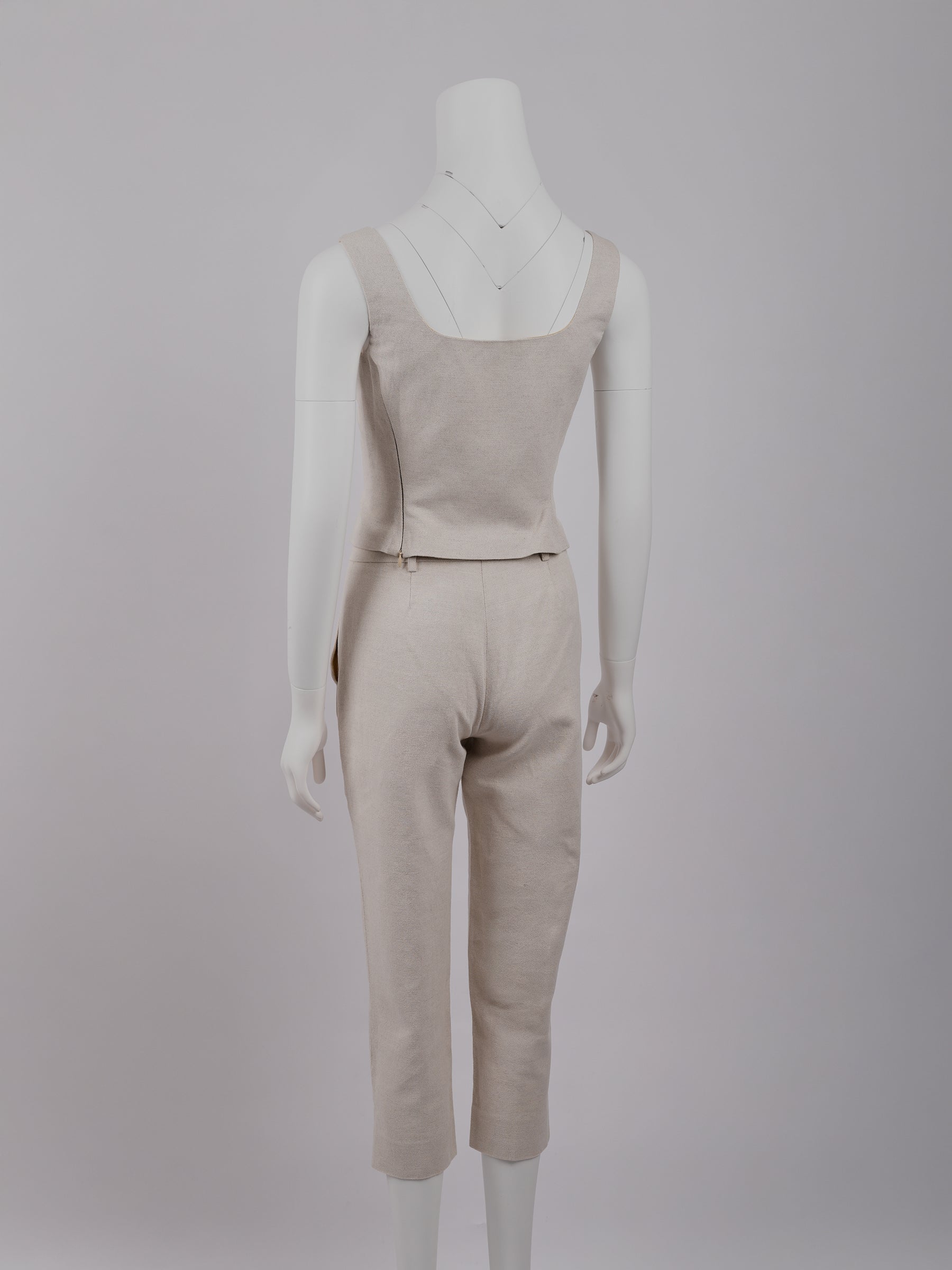 Prada Beige Linen-Cotton Two Piece Set