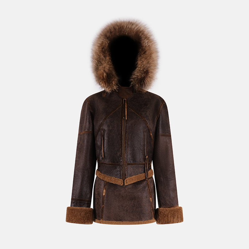 Vintage Roberto Cavalli Fall 2003 Shearling Leather Runway Jacket