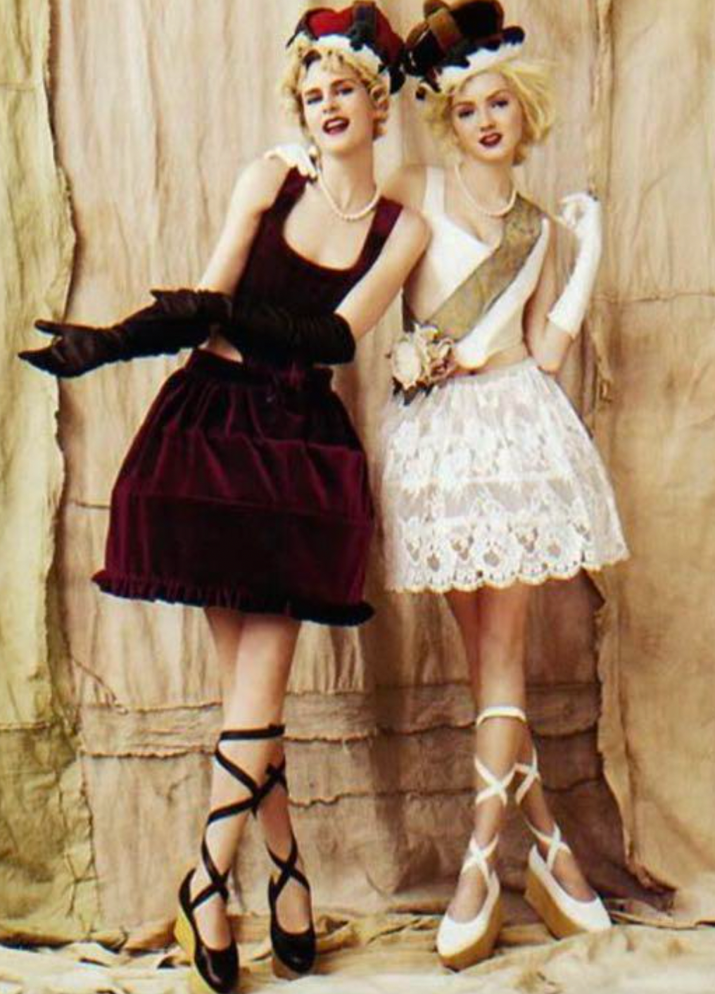 Vintage Vivienne Westwood 1987–88 Shot Velvet Micro Mini-Crini Ensemble