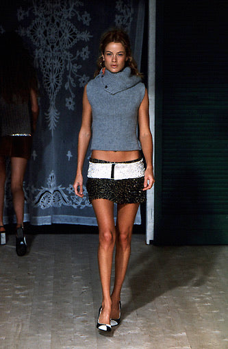 Dolce & Gabbana Fall/Winter 1999 Leopard Sequin Silk Skirt