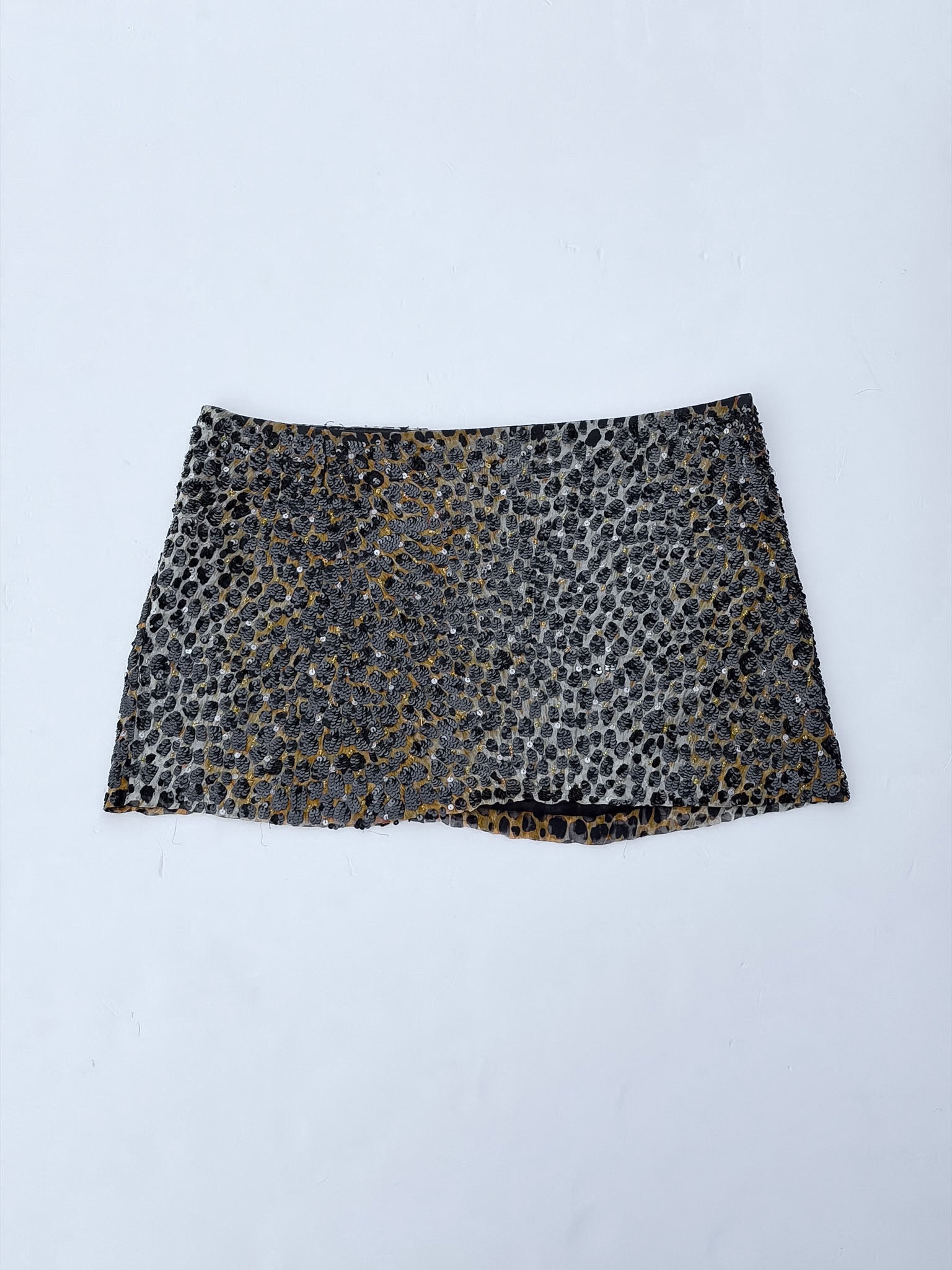 Dolce & Gabbana Fall/Winter 1999 Leopard Sequin Silk Skirt