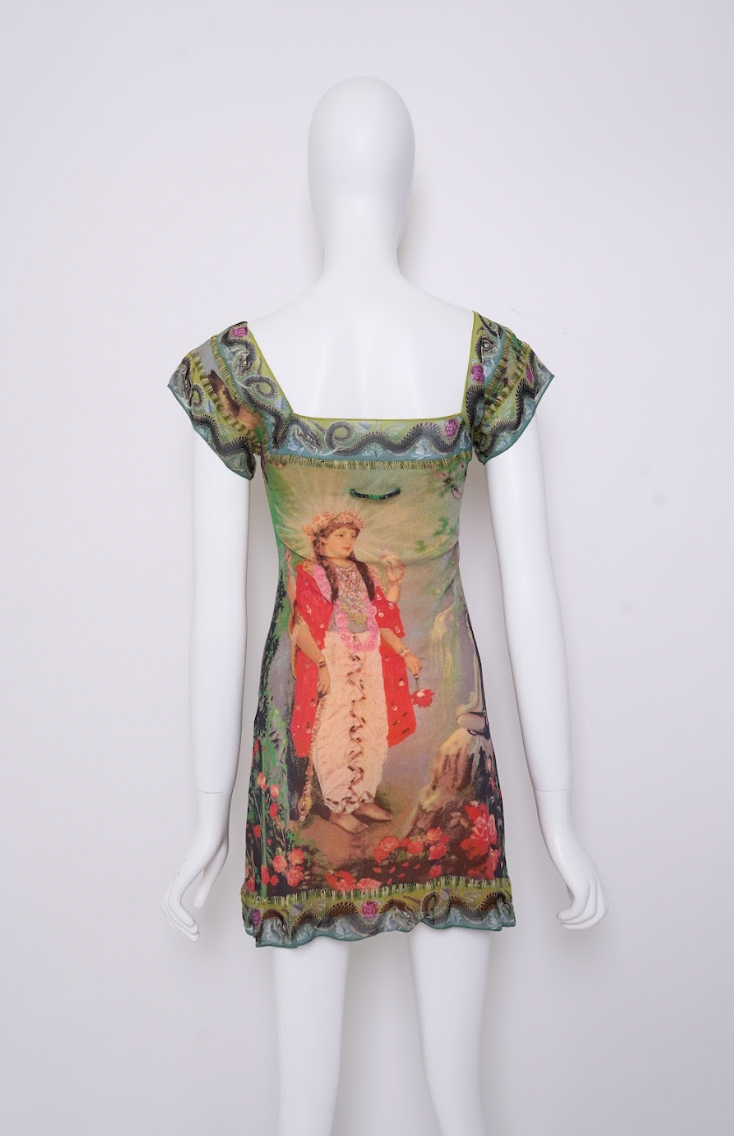 Preowned Jean Paul Gaultier Mini Dress, Femme Oriental Bath Goddess