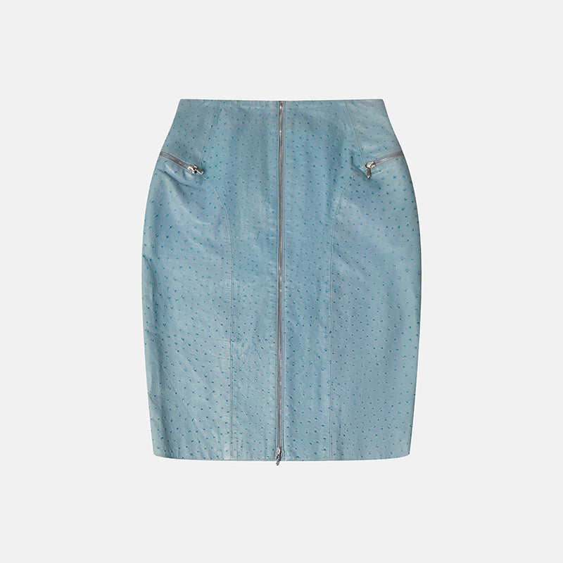 Vintage Christian Dior 1990s Ostrich Skirt