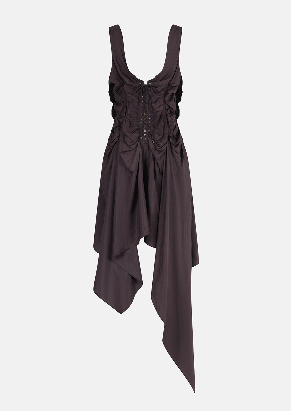 Vintage Jean Paul Gaultier Spring 2004 Blush Silk Draped Corset Dress