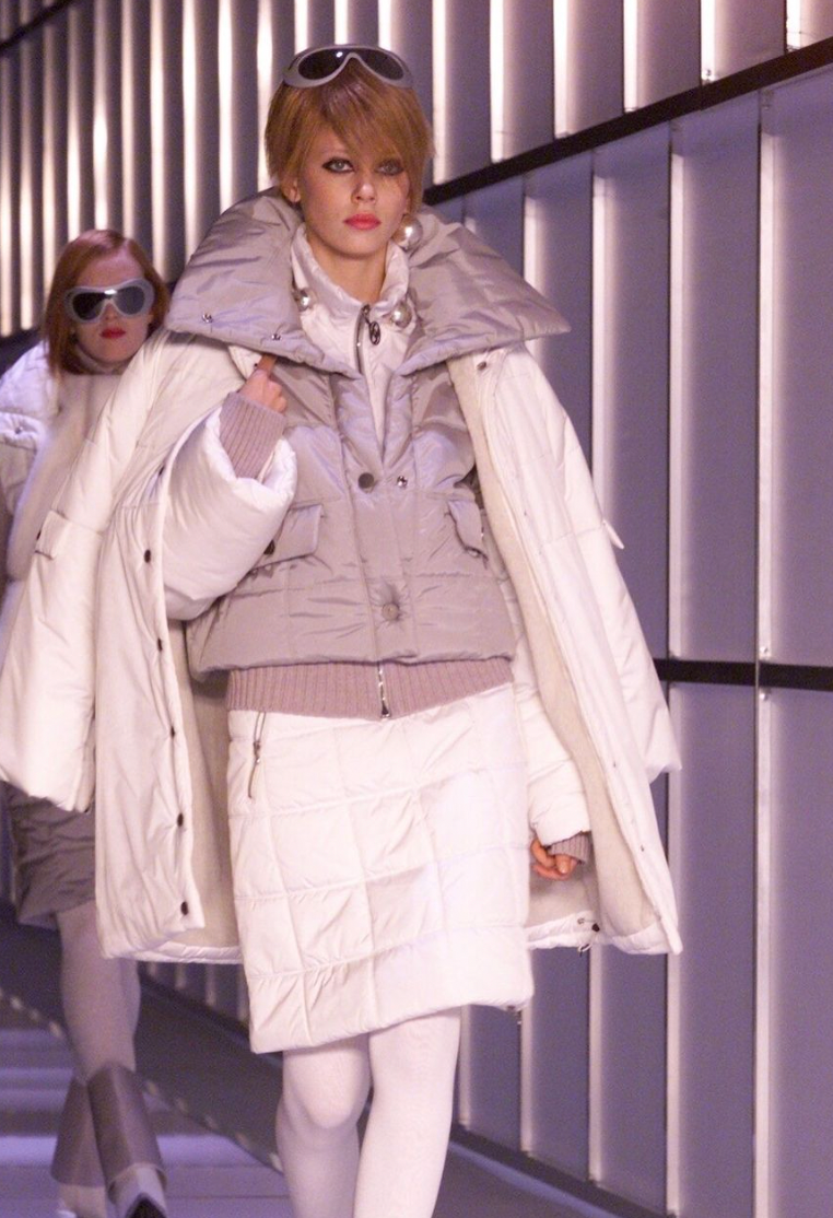 Vintage Chanel Fall 2000 Cropped Sport Jacket and Skirt Set