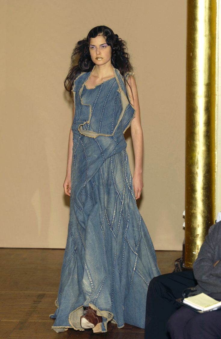 Preowned Junya Watanabe 2002 Denim Runway Dress
