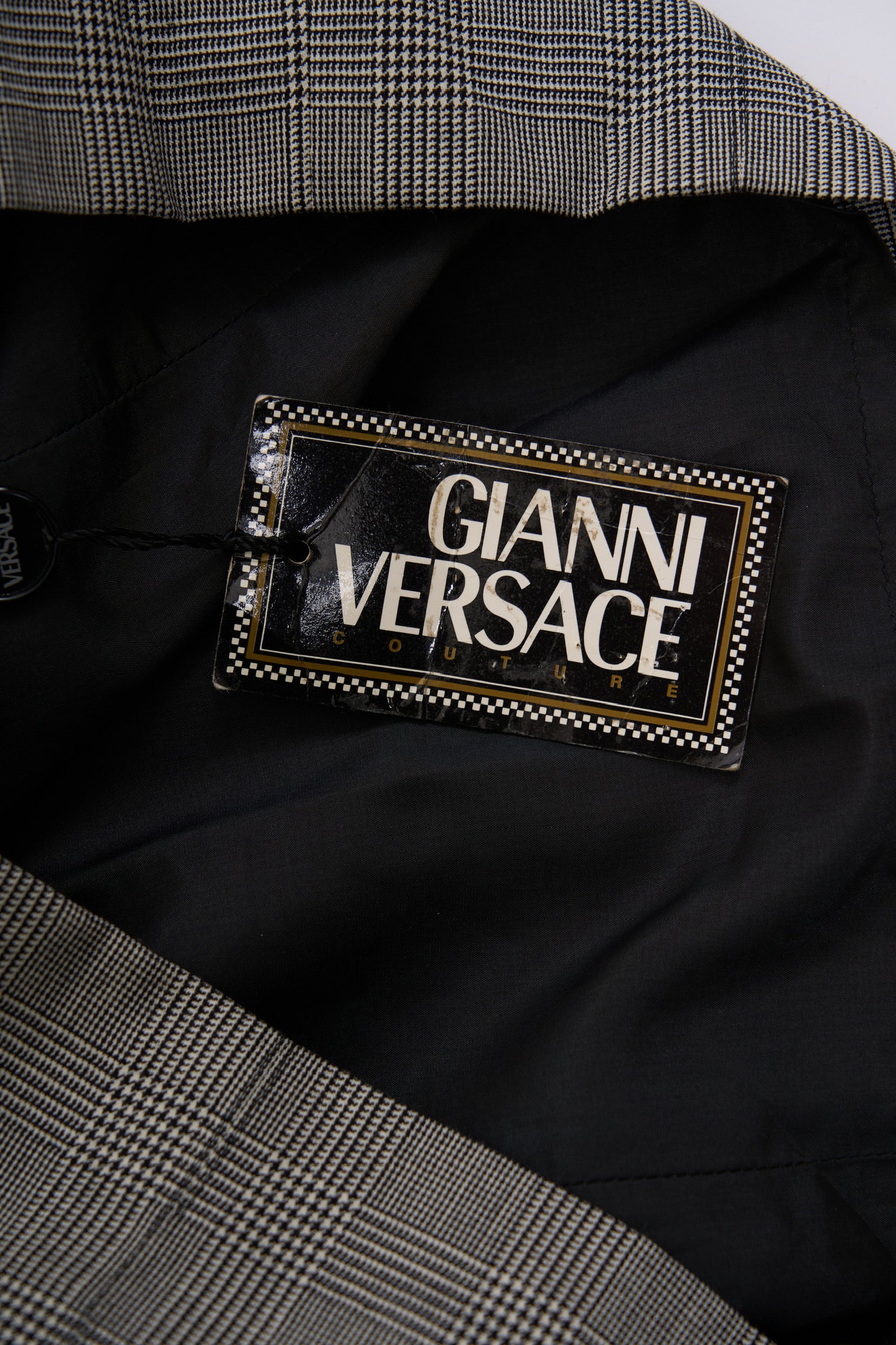 Vintage Gianni Versace 1998 Couture Check Dress