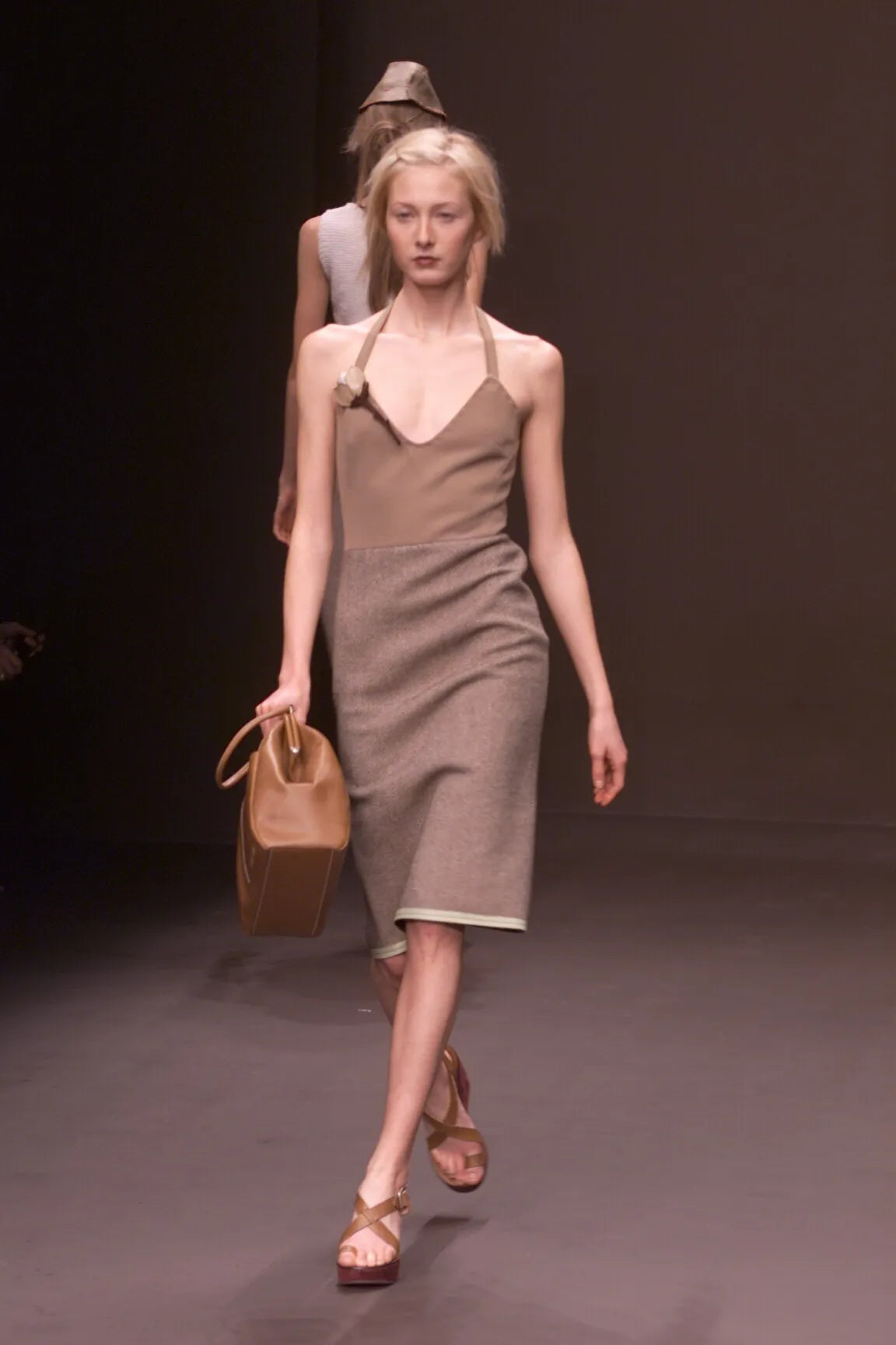 Preowned Miu Miu Fall 2000 Wool Mid-Length Halter Dress