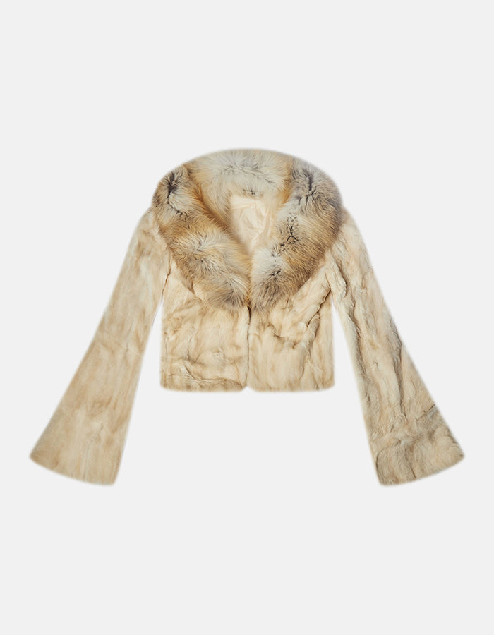 Preowned Roberto Cavalli Fall 2000 Rabbit Fur Jacket - Pulled