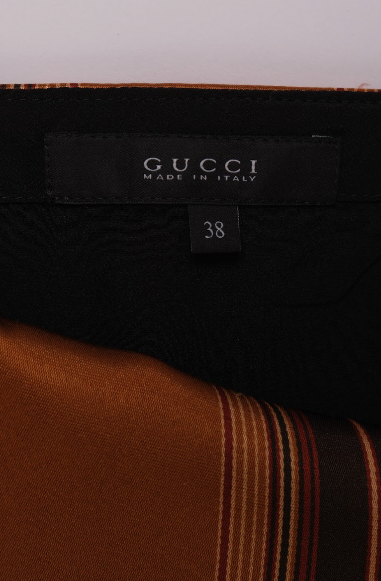 Preowned Gucci 2013 60s Style Striped Mini Skirt