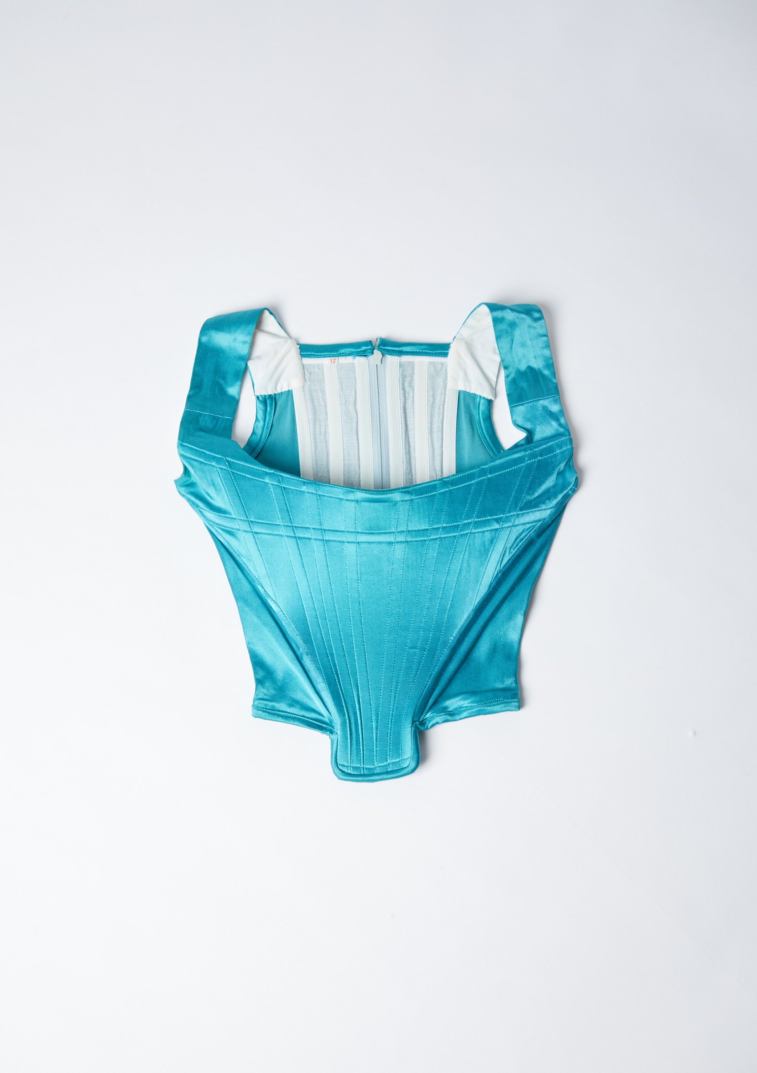 Vintage Vivienne Westwood 1992 Turquoise Satin Corset