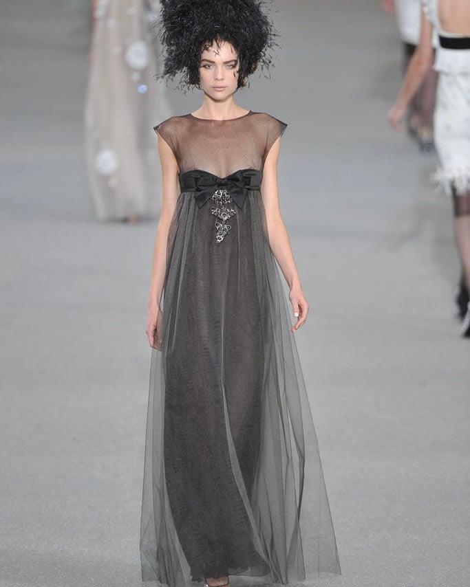Chanel by Karl Lagerfeld Spring 2009 Runway Silk & Tulle Dress