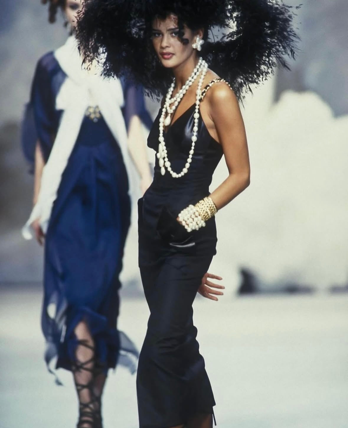 Vintage Chanel Haute Couture 1992 Gold Hardware Dress
