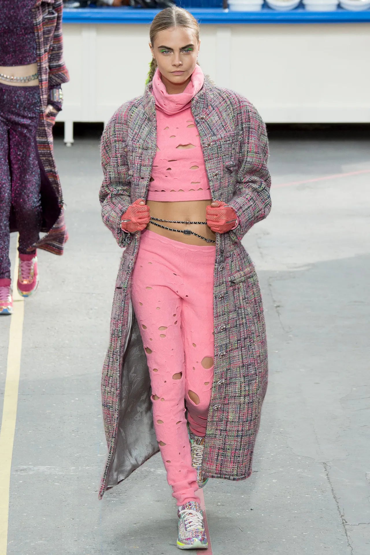 Preowned Chanel FW2014 Pink Ensemble Set, Supermarket Runway Collection